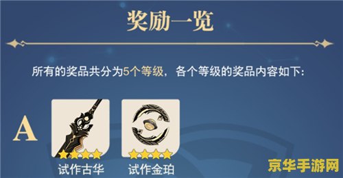 揭秘原神试作古华：不只是武器，更是艺术品与战斗力的完美结合