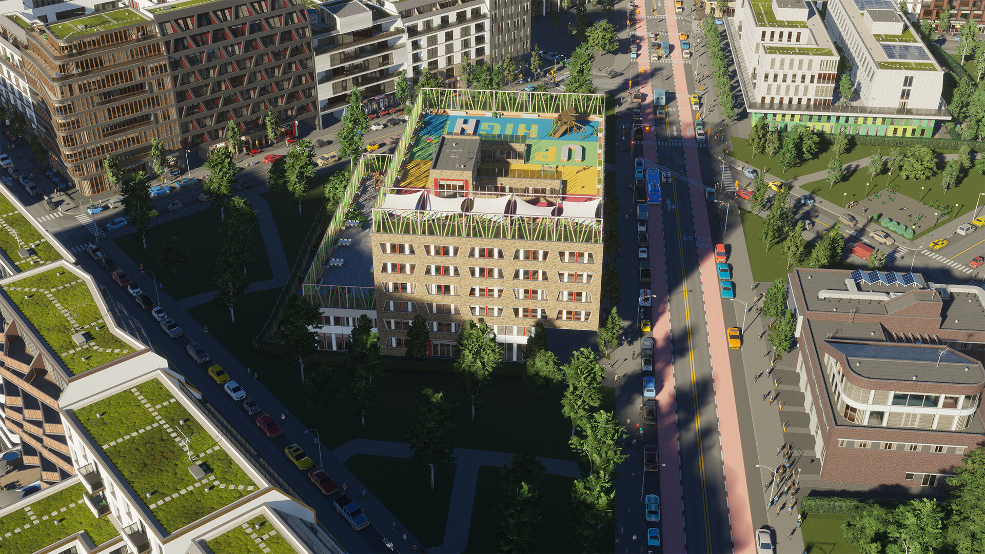 城市天际线建筑模型_城市建设天际线_
