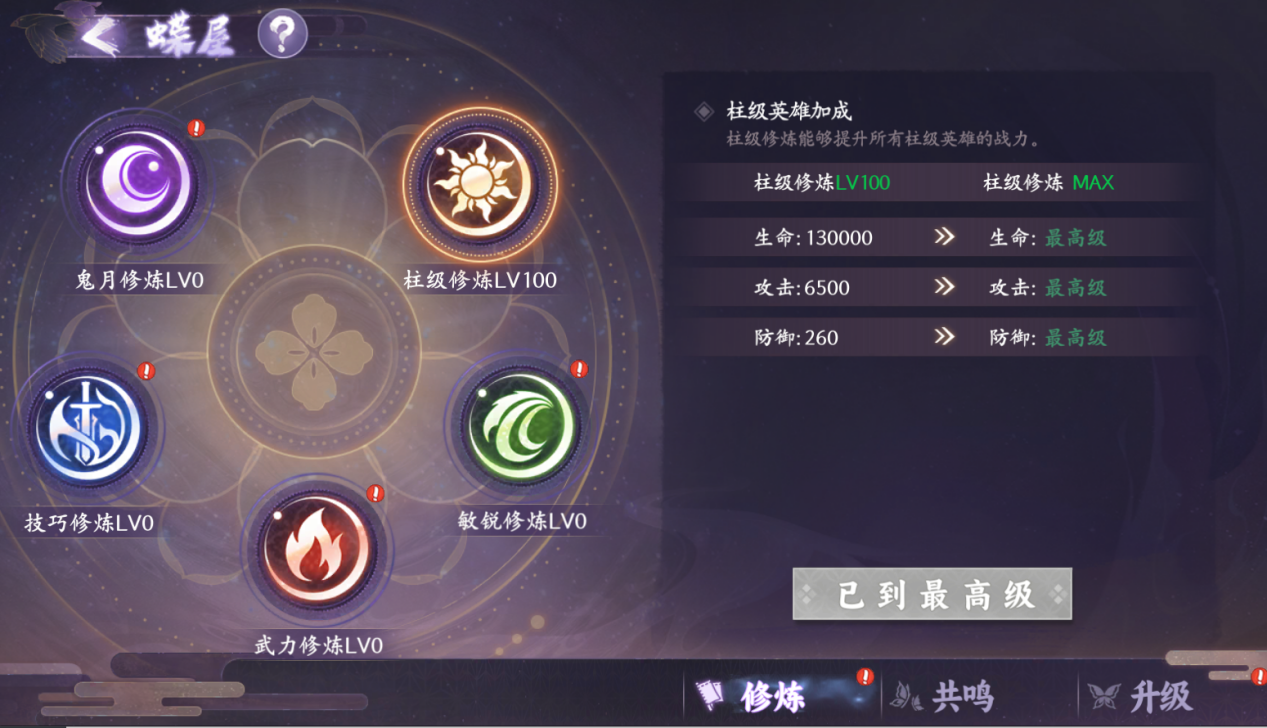 蝶屋三大核心功能揭秘：修炼、共鸣与升级，助你英雄成长至巅峰