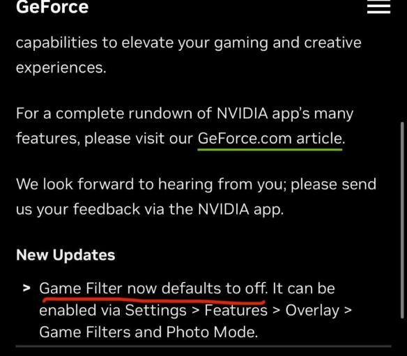 英伟达最新更新：游戏滤镜功能默认停用，效能提升显著，玩家如何重新开启？
