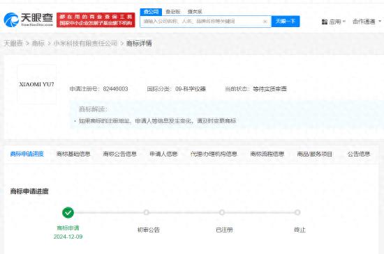 小米YU7商标争夺战：2025年量产上市前，谁将抢先一步？