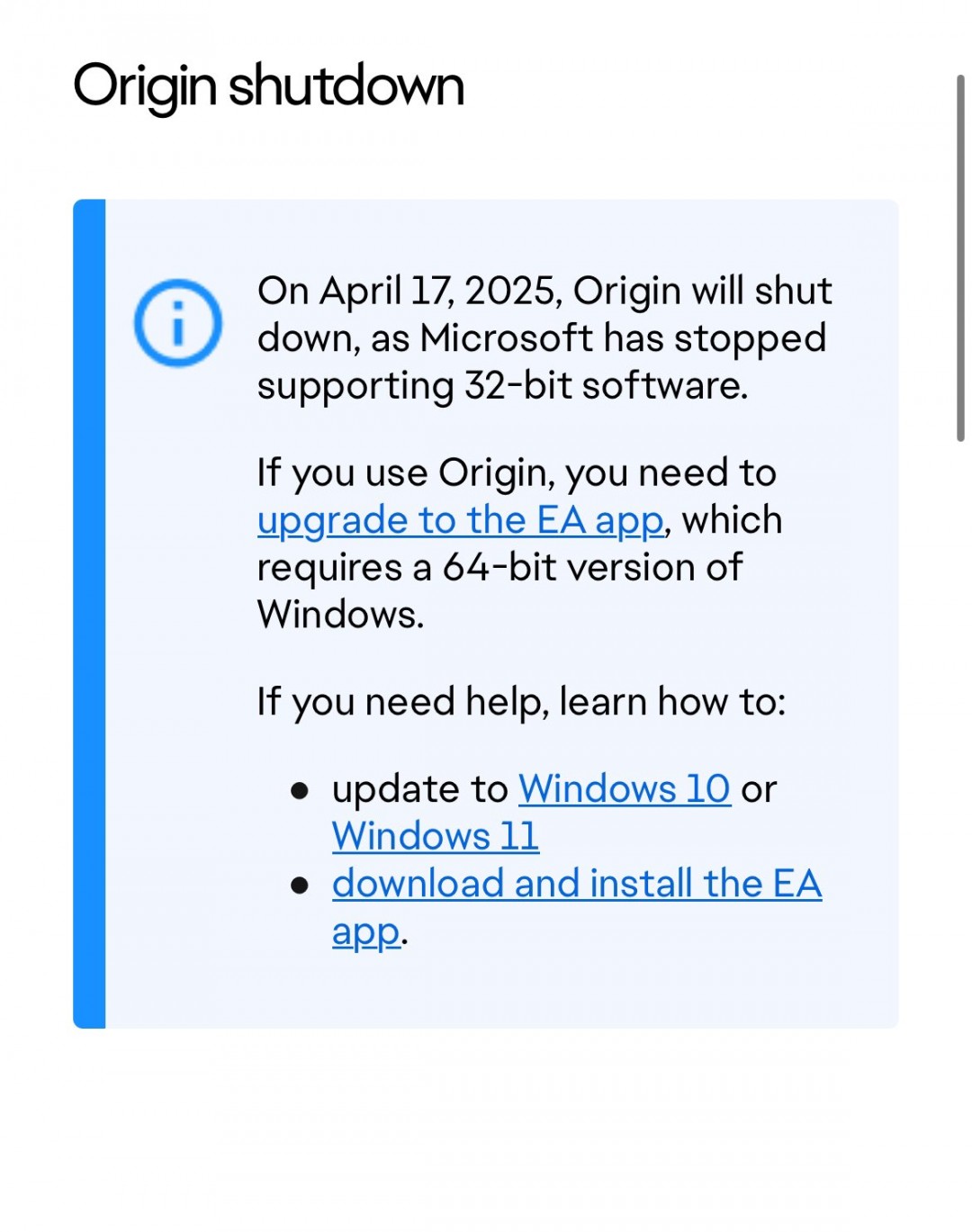 Origin客户端将于4月关停 全面转向EA App_Origin客户端将于4月关停 全面转向EA App_