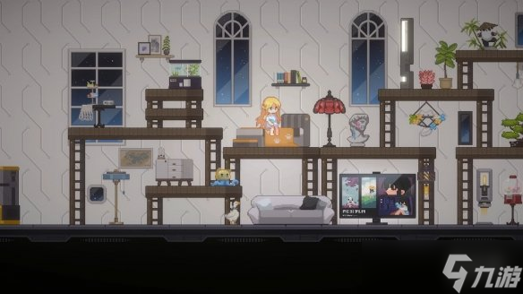 _月球像素游戏_像素游戏少女在学校打僵尸
