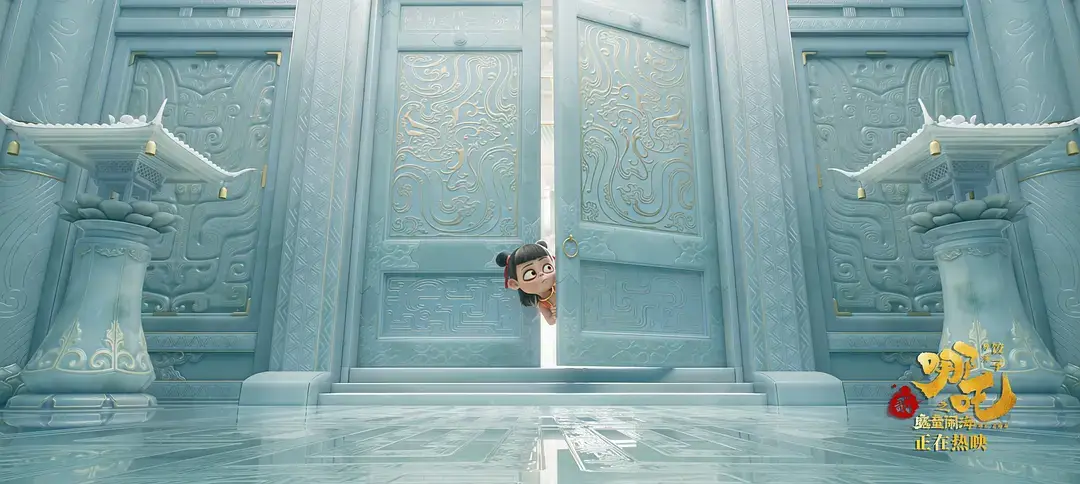 闹海哪吒动画片_哪吒闹海墙绘_