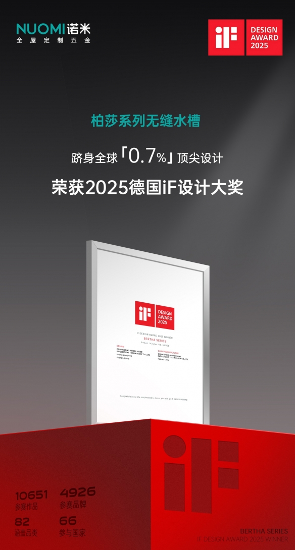 中国品牌NUOMI诺米五金如何以0.7%的严苛入选率斩获2025年德国iF设计大奖？