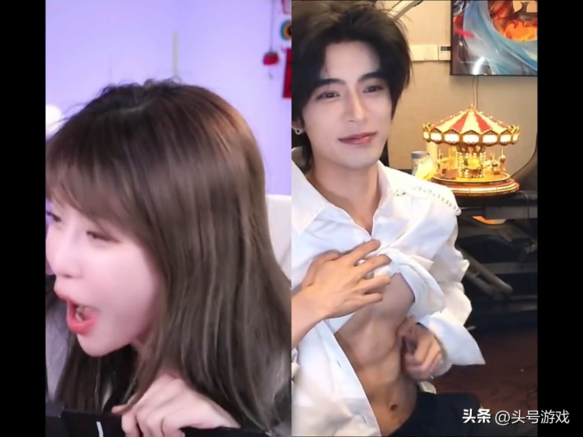 _主播的腹肌_游戏主播秀腹肌