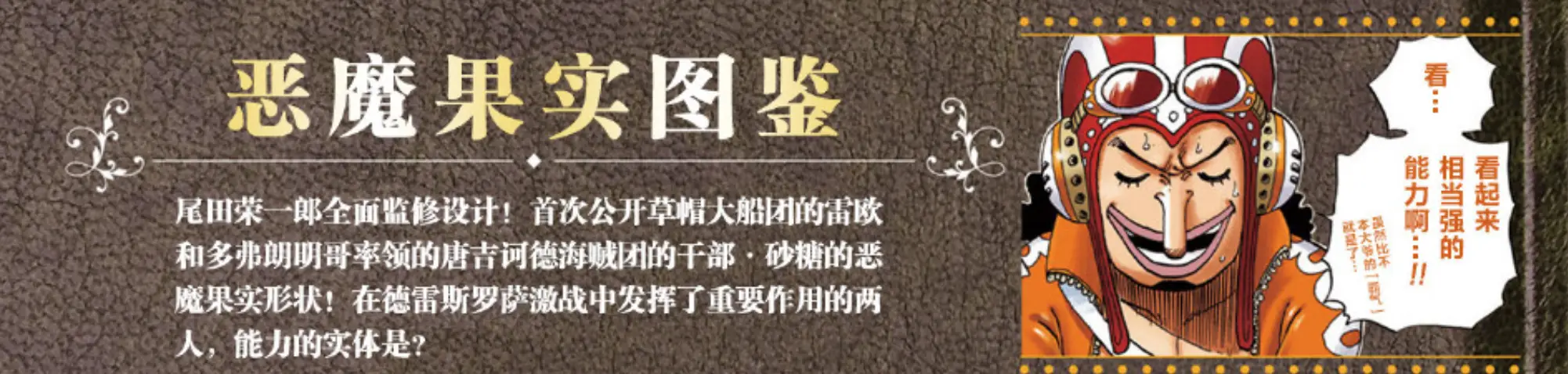 恶魔果实众多，为何公布模样的寥寥无几？看乌索普解说童趣果实