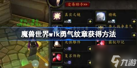魔兽世界玩家必看！勇气纹章如何快速获取？这些方法让你装备飞升