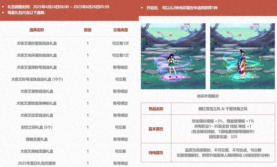 25年五一套重磅来袭！犬夜叉联动礼包竟藏这些逆天奖励？