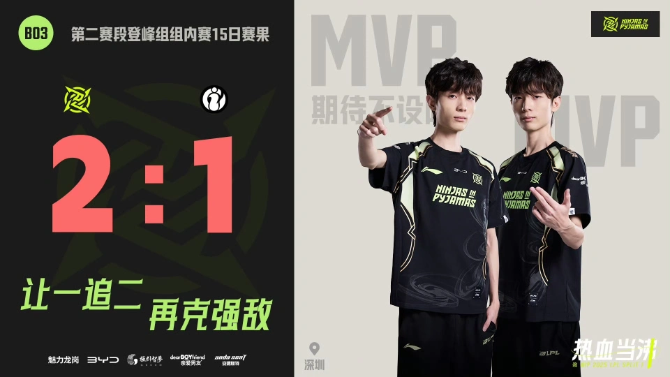 4月15日2025LPL登峰组：NIP让一追二鏖战121分钟战胜IG，奇迹背后究竟为何？