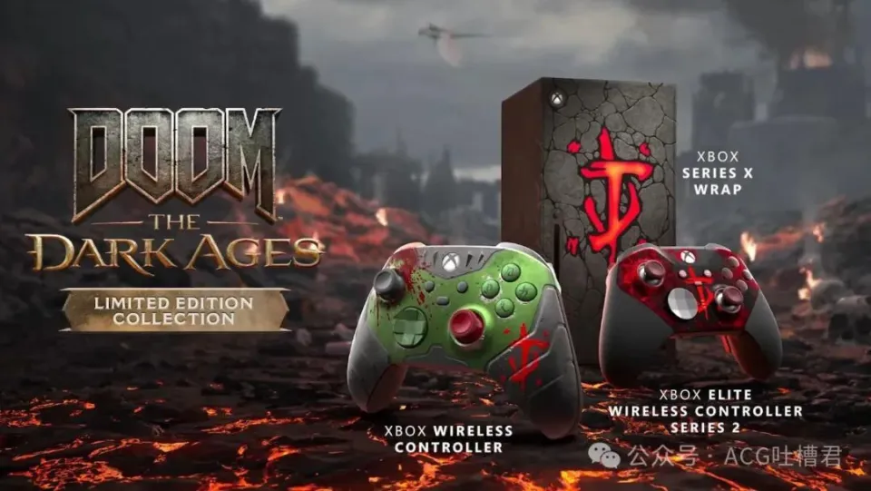 毁灭战士：黑暗时代限定Xbox手柄震撼来袭！战损绿+血迹溅射效果，你抢到了吗？