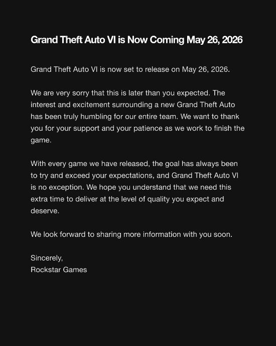 GTA6发售日期推迟！2025年年度游戏归属竟如此扑朔迷离？