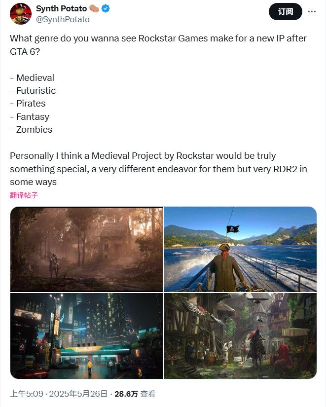 GTA6之后，R星开发啥新游戏？这几个题材超期待！？