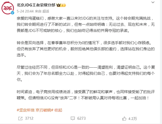 JDG王者荣耀战队欲冲击总决赛？路人观众却为何不看好
