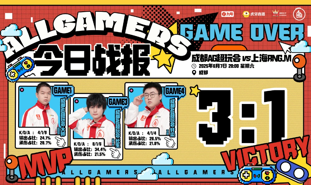 2025年KPL夏季赛AG超玩会3比1击败RNGM！猫神下周重返赛场？
