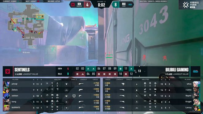 VCT：Zellsis手枪局三杀立威，SEN2-1击败BLG晋级八强__VCT：Zellsis手枪局三杀立威，SEN2-1击败BLG晋级八强