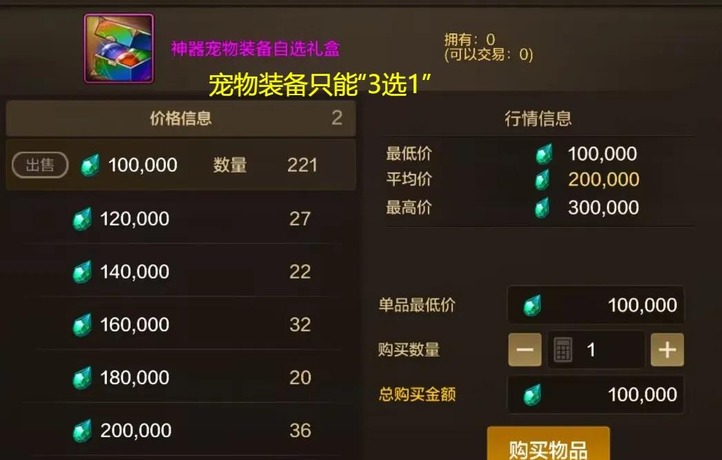 宠物装备能交易吗__宠物装备多少钱