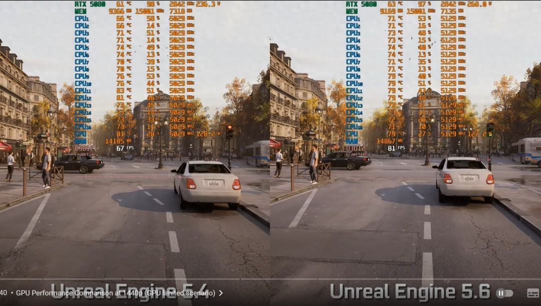 虚幻引擎5.6版本性能大幅提升？GPU性能提升25%，CPU性能提升35%